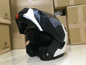 OGK Kabuto RYUKI システムヘルメット ホワイトメタリック Mサイズ 