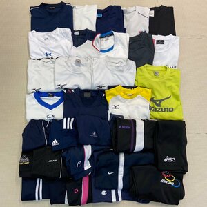 (Y)YJ023(箱)(中古)スポーツウエア 30点セット/MIZUNO/NIKE/asics/半袖/ハーフパンツ/メンズ/レディース/男女兼用/トレーニング/まとめ売り