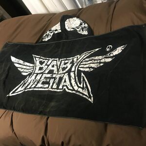 色落ちあり 初代 スカル クラッシュ ロゴ フード付き マントタオル マント フードタオル 留め具付き BABYMETAL ベビーメタル 666