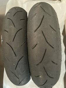 ①ブリヂストン BRIDGESTONE BATTLAX BT601 中古タイヤ 120/80-12 100/90-12　12インチ　前後セット　ape50/100 NSR50/80 NSF100