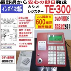 赤415店名設定無料カシオ１０部門TE-300 インボイスレジスター軽減税率対応