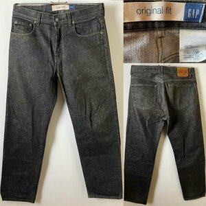 ★【ビンテージ オールドギャップ】カナダ製 90s位 GAP ギャップ コットン100％ original fit オリジナルフィット ブラック デニム パンツ