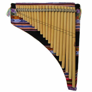 送料無料 ケース付き パンフルート フォルクロレー音楽 PAN-22KA 民族楽器 安価 ペルー アンデス楽器 フォルクローレ楽器 サンポーニャ