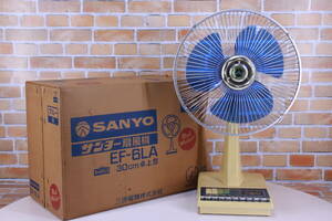 レトロ! SANYO 扇風機 EF-6LA 30cm 卓上扇 1978年製 アンティーク品 日焼け変色あり 現状品■(F8926)