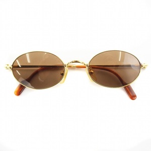 カルティエ Cartier ヴィンテージ サングラス 眼鏡 メタルフレーム 金属フレーム 49□21 ゴールドカラー