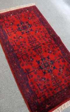98×52cm【アフガニスタン手織り絨毯 カールモハメディ】ペルシャ絨毯