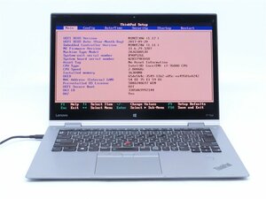 中古Lenovo X1 Yoga　2nd 第7世代COREI7 7600U　メモリ16GB　14型　　 BIOSまで表示 表示不良　ノートパソコン　詳細不明　ジャンク扱い