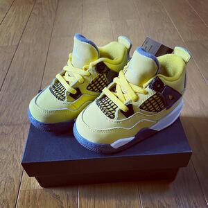 12cm NIKE TD AIR JORDAN 4 TOUR YELLOW