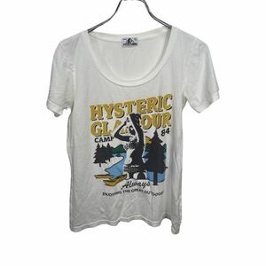 HYSTERIC GLAMOUR ヒステリックグラマー　レディース　ホワイト　半袖 Tシャツ　プリント　