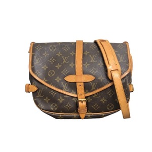 ルイ・ヴィトン LOUIS VUITTON ソミュール30 M42256 ブラウン モノグラムキャンバス ショルダーバッグ ユニセックス 中古