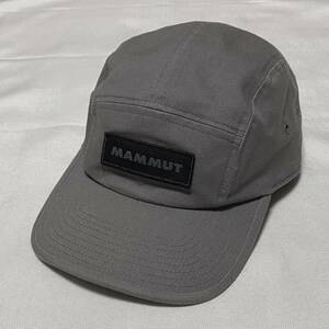 MAMMUT マムート ジェット キャンプ キャップ 帽子 5パネル ボックスロゴ アウトドア キャンプ 登山 トレッキング サイズL/XL グレー 