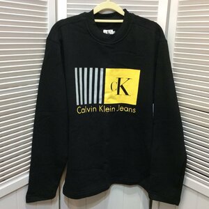 Calvin Klein Jeans カルバンクラインジーンズ メンズ トレーナー S ブラック スウェット 長袖