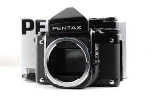 動作品 ペンタックス PENTAX ASAHI 67 6x7 後期 ミラーアップモデル ボディ TTLファインダー バケペン 中判フィルムカメラ 箱付 管100K6853