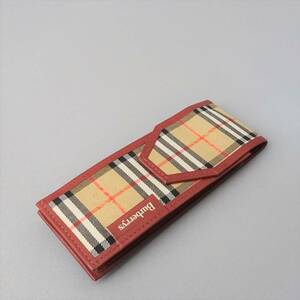 超美品 レア！■ バーバリー ■ Burberry ◆ ロゴ■ ノヴァチェック & レザー製・ ペンケース・筆入れ・小物入れ ■ ベージュ系■ 送料無料