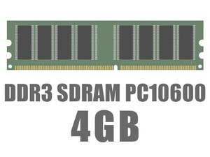 【最安挑戦メモリ】 4GB DDR3-10600 デスクトップPC用