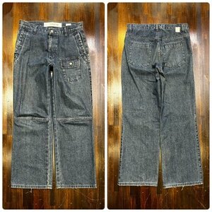 メンズ パンツ GAP ギャップ デニム ジーンズ インディゴ 加工 ワイド ゆったり SURVEYOR FE605 / W30 全国一律送料520円