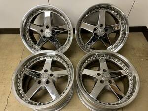 WORK EQUIP DDC CHROME 18x10J +18 5H 114.3 4本 室内保管 当時物 ワーク エクイップ BNR32GT-Rに最適