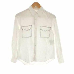 COMME des GARCONS コムデギャルソン 15SS ポケットステッチシャツ ホワイト サイズ:XS メンズ ITFRSTBAUVHY