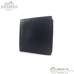 エルメス （HERMES） MC2 ガリレイ レザー □B刻 ブラック 二つ折り 財布 ヴィンテージ メンズ（中古）