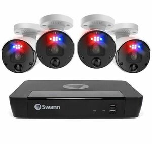 未使用 展示品 Swann スワン NVRセキュリティシステム 2TB 8CH 12MP レコーダー+カメラ4台セット 防犯カメラ SONVK-890004 ＃100〇111/d.c