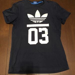 adidas アディダス キッズ Tシャツ ネイビー 160