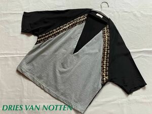 DRIES VAN NOTTEN ドリスヴァンノッテン デザイントップス　シックなスパンコールの飾り　シルクコットン　Sサイズ