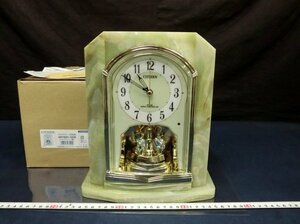 L6105 パルラフィーネ R691 4.70kg オニキス 石製 シチズン クオーツ 置時計 アナログ時計 電池式 紙箱
