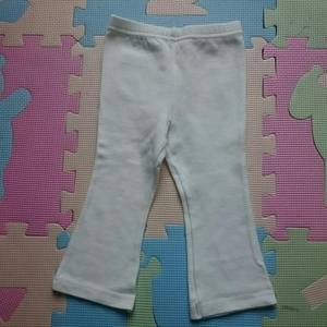 【美品即決!!】bebe べべの女の子用ホワイトパンツ 90cm ズボン/スパッツ