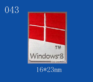即決043【 Windows 8 赤 】エンブレムシール追加同梱発送OK■ 条件付き送料無料 未使用