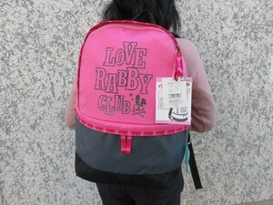 LOVE RABBY ラブラビ リュックサック デイパック ガールズバッグ ピンク ブラック グレー ブランドバッグ ポケット多 新品 可愛い 人気
