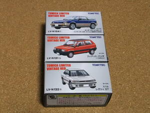 TOMICA LIMITED VINTAGE NEO LV-N124c ホンダバラードCR-X1.5i・LV-N131b フィアットパンダ1100CLX ・LV-N132a スバル レガシィGT