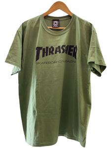 THRASHER◆Tシャツ/L/コットン/KHK/プリント