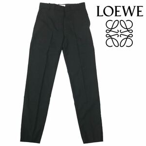 j83 LOEWE ロエベ ウール センタープレス パンツ スラックス ボトム ブラック 黒 36 レディース 正規品 フォーマル ビジネス