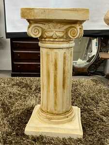 フラワースタンド 高さ 飾り台 ディスプレイスタンド アンティーク調 ギリシャ風　花台　横幅31㎝　高さ66㎝　陶器製　コロニー