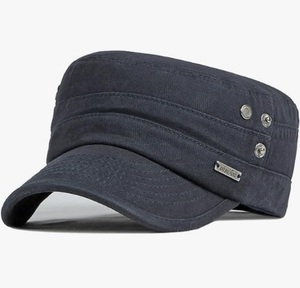 送料無料　帽子 キャップ メンズ 大きいサイズ カラー：ネイビーのみ 通気性・軽量 ・サイズ調整・コットン100% ネイビー帽子
