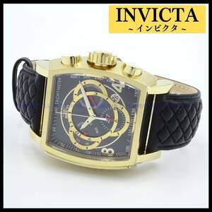 【新品・送料無料】インビクタ INVICTA 腕時計 メンズ スイスムーブメント クロノグラフ S1 RALLY 27932 ブラック・ゴールド レザーバンド