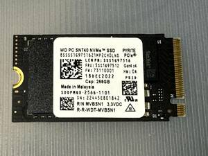 ■ 売切！ 使用15時間！ WD SN740 256GB M.2 2230 NVMe PCIe Gen4.0x4 SDDPMQD-256G-1101 2022年12月製造 中古