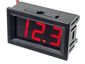 DC直流電圧計 4.5V～30V 赤色0.56インチLEDデジタル表示