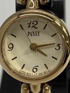 PANSY パンジー KT-295-167-31 レディース腕時計 ゴールド 3針 クォーツ コマ付き ケース付き 箱付き 動作未確認 ☆2210T49