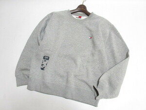 [ja0 HN6117] 【90s フラッグタグ】 TOMMY HILFIGER トミー ヒルフィガー USA製 スウェット size M グレー ヴィンテージ トレーナー