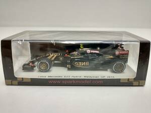 I240425 spark スパーク 1/43 MINIMAX ロータス メルセデス Ｅ23 ハイブリッド Ｐ.マルドナド マレーシアＧＰ 2015 Ｓ4607 F1 TEAM プラモ