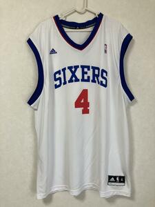 【希少】 76ers NOEL #4 ナーレンズ・ノエル NBA シクサーズ adidas アディダス ユニフォーム ジャージ バスケ XL　美品　白