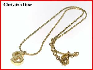 即決 Christian Dior クリスチャンディオール ネックレス ロゴ ゴールド レディース メンズ 2.25