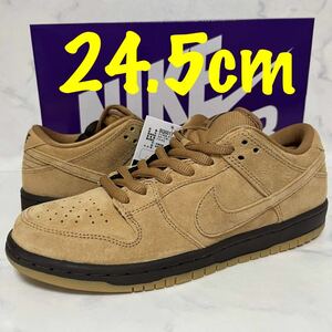 ★送料無料★【新品 完売モデル】24.5cm Nike SB Dunk Low Pro Wheatナイキ SB ダンク ロー プロ ウィート スウェード ブラウン flax 