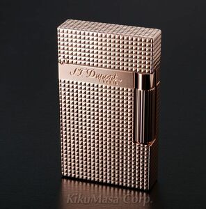 ST Dupont エス テー デュポン ガスライター ライン2 016424 ダイヤモンドヘッドカットピンクゴールドフィニッシュ