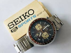 SEIKO/セイコー/6138-0040/5 スポーツ/スピードタイマー/茶馬/ブルヘッド/ツノ/クロノグラフ/自動巻き/メンズ/腕時計/ヴィンテージ/稼働品