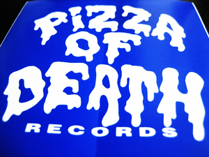 pizza of death ステッカー 青×白☆シール Hi-STANDARD 横山健 マキシマムザホルモン ピザオブデス ken yokoyama WANIMA ワニマ