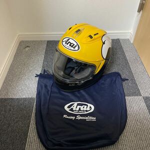 Arai アライ RX-7X KENNY ROBERTS ケニーロバーツ Sサイズ 55〜56cm フルフェイス ヘルメット バイク イエロー 黄色 黒 (85)