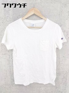 ◇ Champion チャンピオン 半袖 Tシャツ カットソー Lサイズ ホワイト レディース