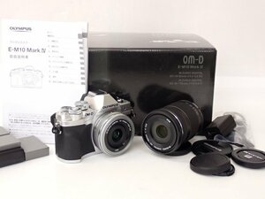 【良品】 OLYMPUS/オリンパス ミラーレス一眼カメラ OM-D E-M10 Mark IV シルバー EZダブルズームキット 元箱付 □ 6D6CF-1